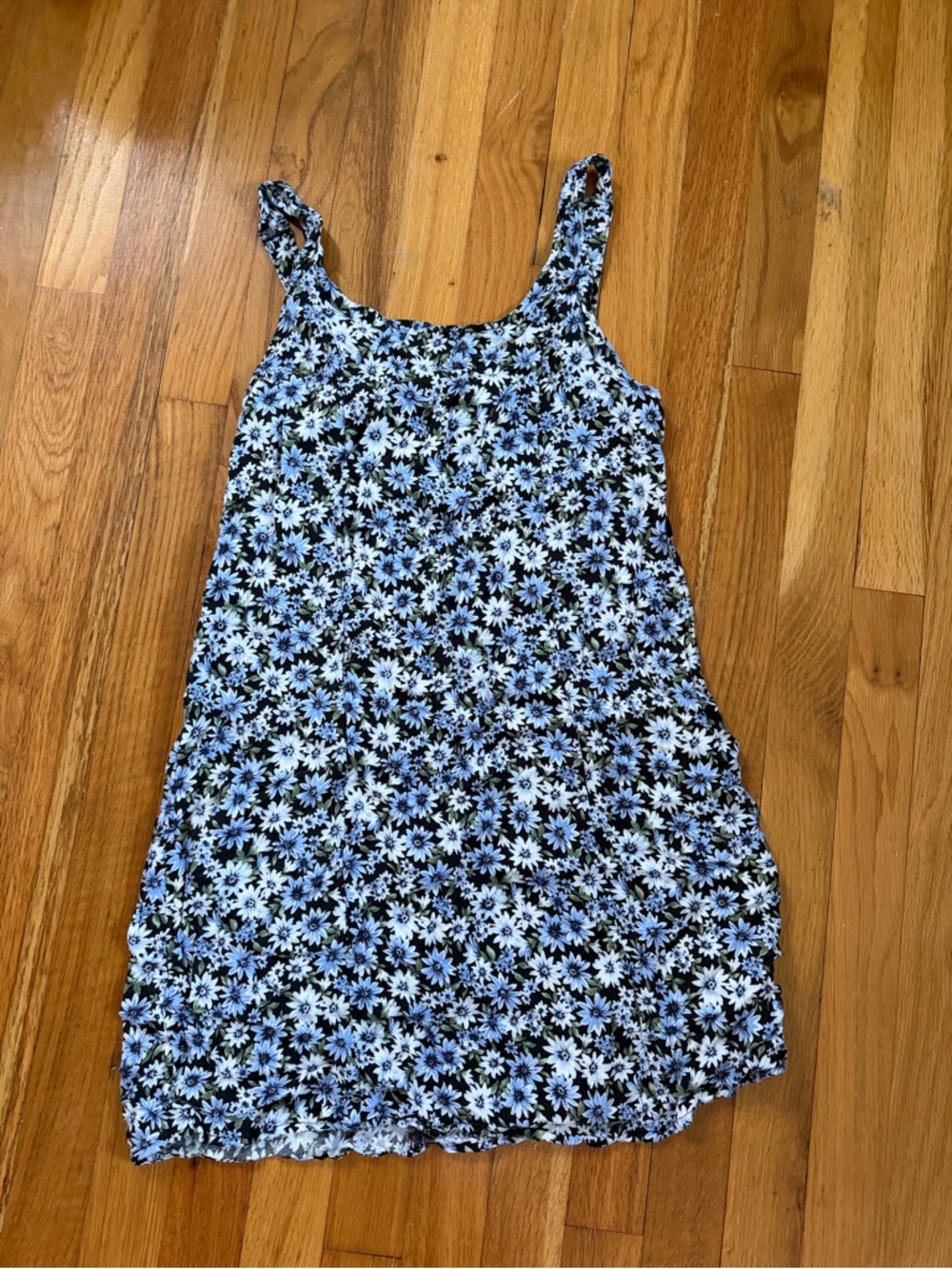 American Eagle Outfitters Blue Floral Tank Dress